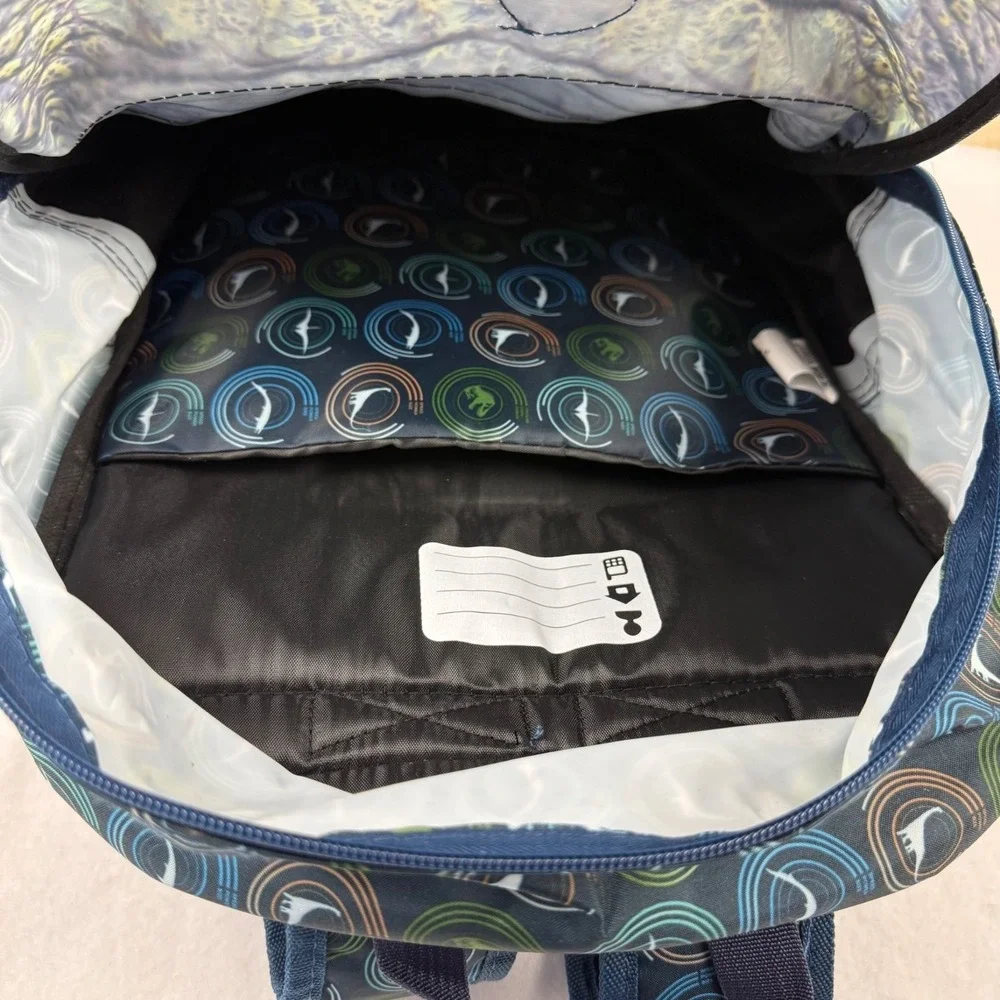 Jurassic World Kids Dinosaur Backpack 17'' Strap Reflective Water Resistant NWT